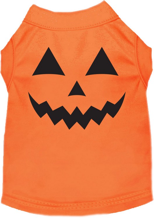 Pumpkin Face Him Costume Screen Print Dog Shirt Orange Size 4X